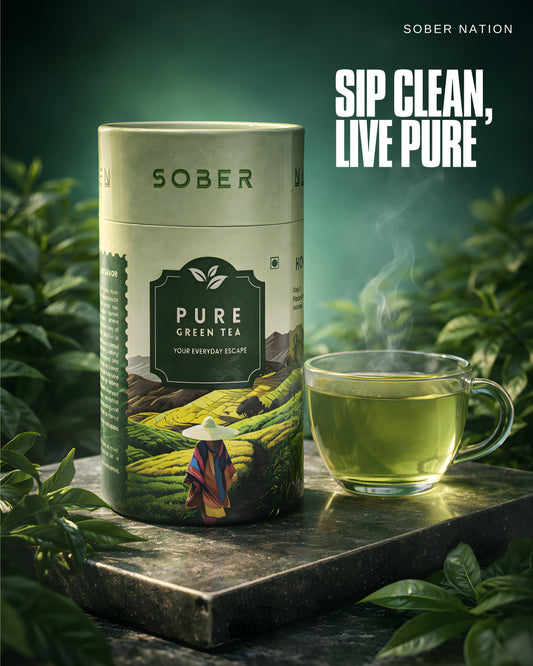 Sober Nation Himalayan Green Tea (20 Tea Bags) Rich in Antioxidants, Boosts Immunity, Fight Acne Causing, Minimize Sign of Aging