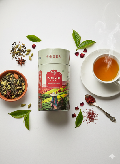 Sober Nation Kashmiri Kahwa (20 Tea Bags) Boosts Immunity, Digestion, Gives Glowing skin, Detoxifies Body, Reduces Stress, Fatigue