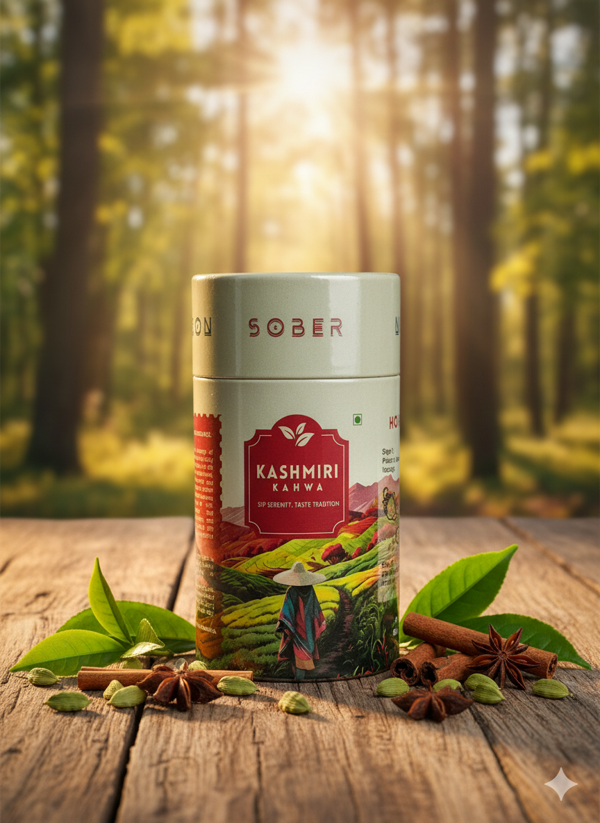Sober Nation Kashmiri Kahwa (20 Tea Bags) Boosts Immunity, Digestion, Gives Glowing skin, Detoxifies Body, Reduces Stress, Fatigue