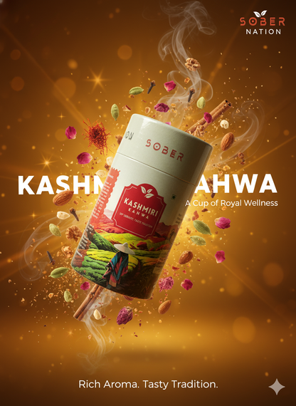 Sober Nation Kashmiri Kahwa (20 Tea Bags) Boosts Immunity, Digestion, Gives Glowing skin, Detoxifies Body, Reduces Stress, Fatigue
